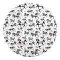 Watercolor Horse Pattern Print Round Blanket