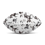Watercolor Horse Pattern Print Rugby Ball