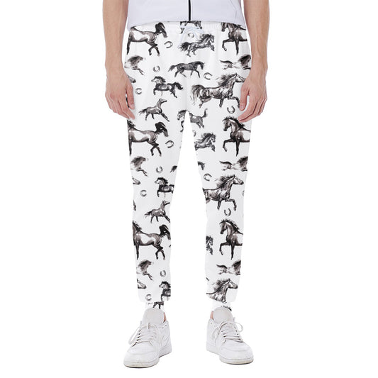Watercolor Horse Pattern Print Scuba Joggers