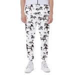 Watercolor Horse Pattern Print Scuba Joggers