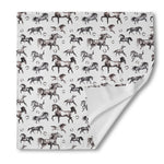 Watercolor Horse Pattern Print Silk Bandana