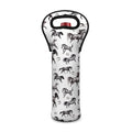 Watercolor Horse Pattern Print Single Neoprene Wine Tote