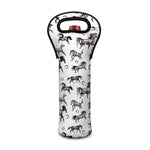 Watercolor Horse Pattern Print Single Neoprene Wine Tote