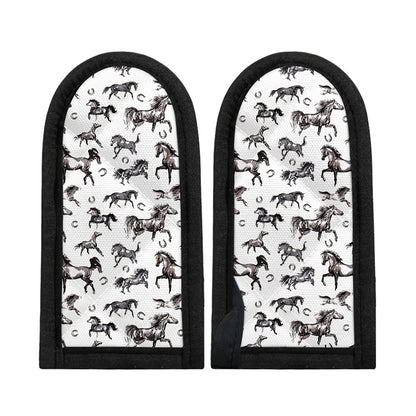 Watercolor Horse Pattern Print Skillet Handle Cover