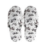 Watercolor Horse Pattern Print Slippers