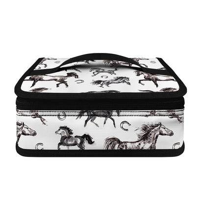 Watercolor Horse Pattern Print Small Lunch Bag