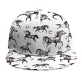 Watercolor Horse Pattern Print Snapback Cap
