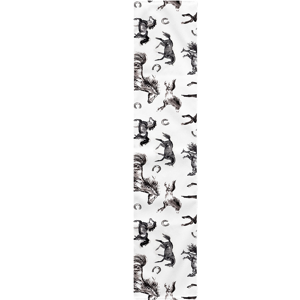 Watercolor Horse Pattern Print Table Runner