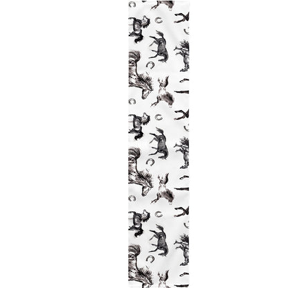 Watercolor Horse Pattern Print Table Runner