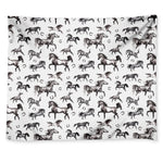 Watercolor Horse Pattern Print Tapestry