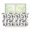 Watercolor Horse Pattern Print Tier Curtains