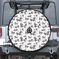 Watercolor Horse Pattern Print Tire Cover With Camera Hole