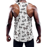 Watercolor Horse Pattern Print Training Tank Top