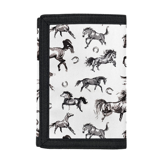 Watercolor Horse Pattern Print Trifold Wallet