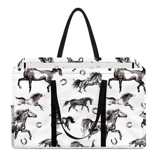 Watercolor Horse Pattern Print Utility Tote Bag