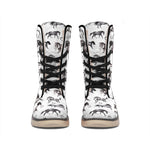 Watercolor Horse Pattern Print Winter Boots
