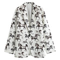 Watercolor Horse Pattern Print Women's Blazer