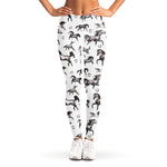 Watercolor Horse Pattern Print Women's Leggings