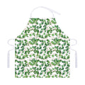 Watercolor Ivy Leaf Pattern Print Adjustable Apron