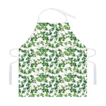 Watercolor Ivy Leaf Pattern Print Adjustable Apron