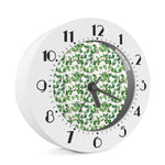 Watercolor Ivy Leaf Pattern Print Alarm Clock