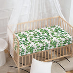 Watercolor Ivy Leaf Pattern Print Baby Crib Sheet