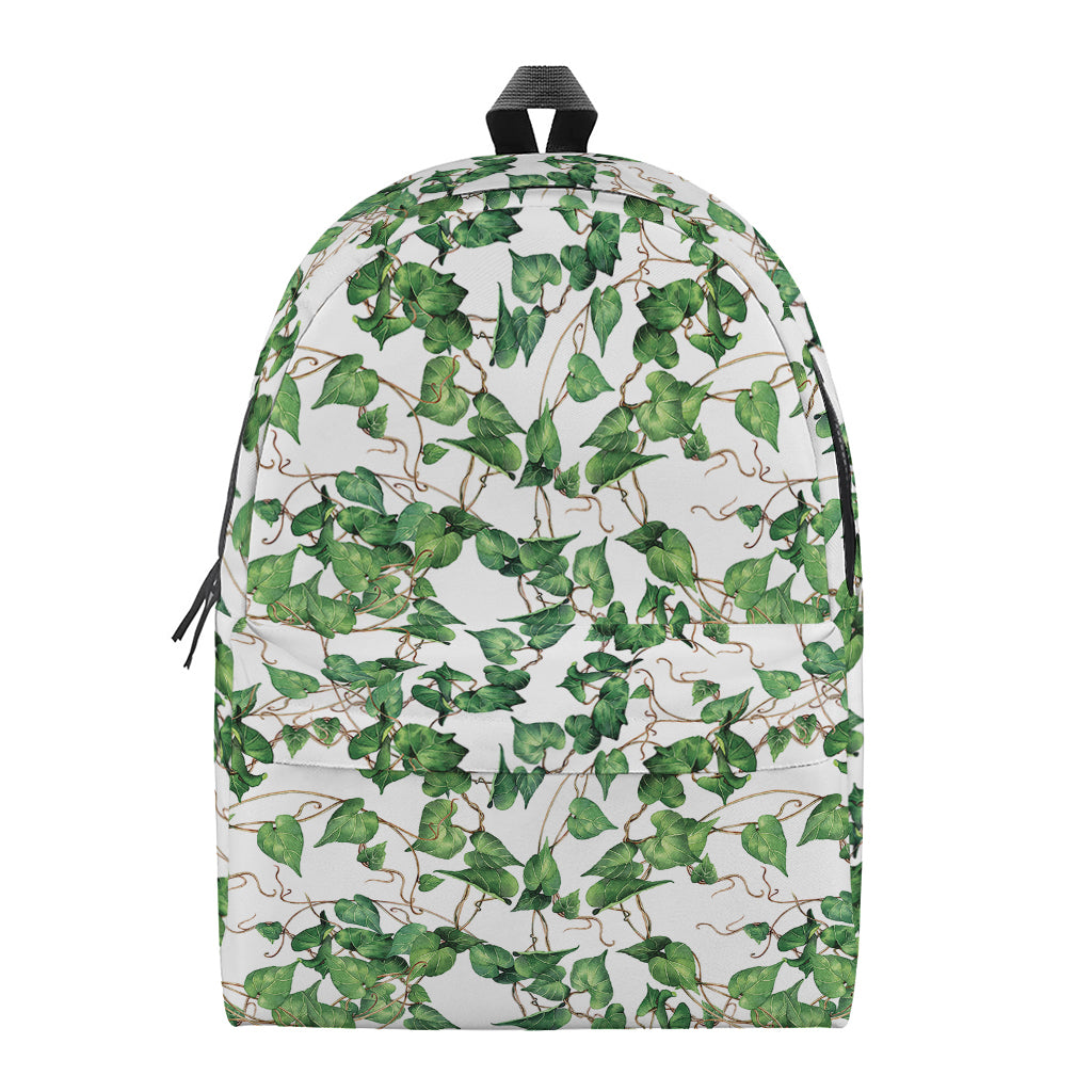 Watercolor Ivy Leaf Pattern Print Backpack