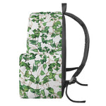 Watercolor Ivy Leaf Pattern Print Backpack