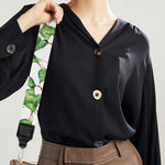 Watercolor Ivy Leaf Pattern Print Bag Strap
