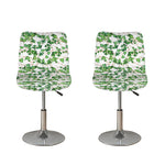 Watercolor Ivy Leaf Pattern Print Bar Stool Covers