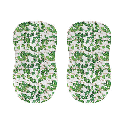 Watercolor Ivy Leaf Pattern Print Bar Stool Covers