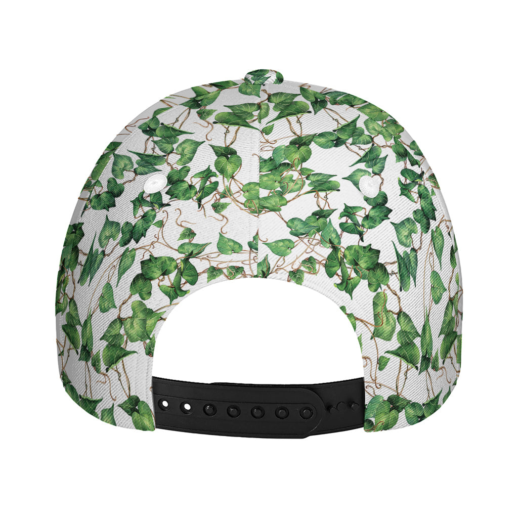 Watercolor Ivy Leaf Pattern Print Baseball Cap