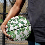 Watercolor Ivy Leaf Pattern Print Basketball