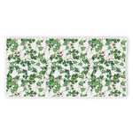 Watercolor Ivy Leaf Pattern Print Beach Towel