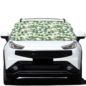 Watercolor Ivy Leaf Pattern Print Car Windshield Snow Cover