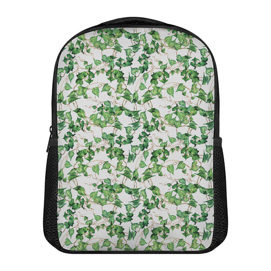 Watercolor Ivy Leaf Pattern Print Casual Backpack