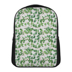 Watercolor Ivy Leaf Pattern Print Casual Backpack