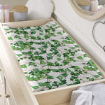 Watercolor Ivy Leaf Pattern Print Changing Pad Cover