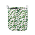 Watercolor Ivy Leaf Pattern Print Collapsible Laundry Basket