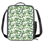 Watercolor Ivy Leaf Pattern Print Crossbody Lunch Bag