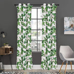 Watercolor Ivy Leaf Pattern Print Curtain