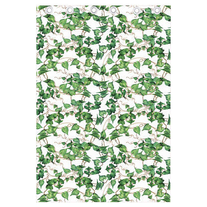 Watercolor Ivy Leaf Pattern Print Curtain