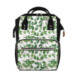 Watercolor Ivy Leaf Pattern Print Diaper Bag