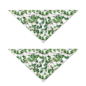 Watercolor Ivy Leaf Pattern Print Dog Bandana