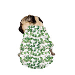 Watercolor Ivy Leaf Pattern Print Dog Zip Up Jacket
