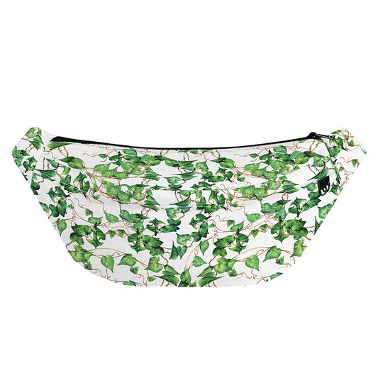 Watercolor Ivy Leaf Pattern Print Fanny Pack