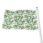 Watercolor Ivy Leaf Pattern Print Flag