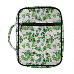 Watercolor Ivy Leaf Pattern Print Front Pocket Bible Bag