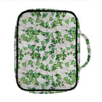Watercolor Ivy Leaf Pattern Print Front Pocket Bible Bag