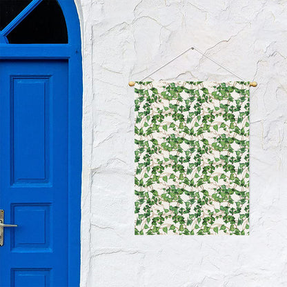Watercolor Ivy Leaf Pattern Print Garden Flag